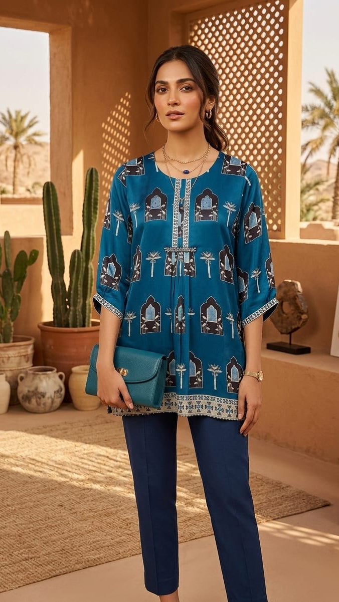 Blue Printed Tunic