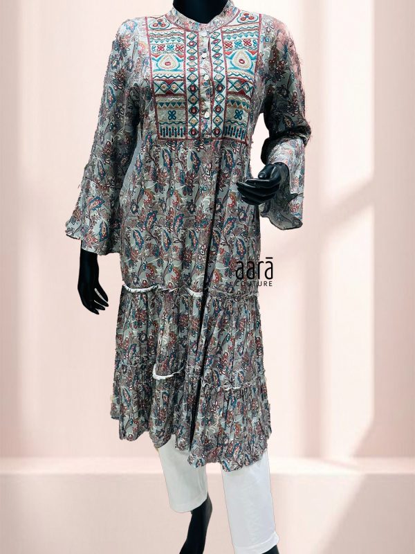 Designer net butta long frock with lining Hand design same will come S to  xxl…2899+ ship Frock required 10 metres net 😍😍�